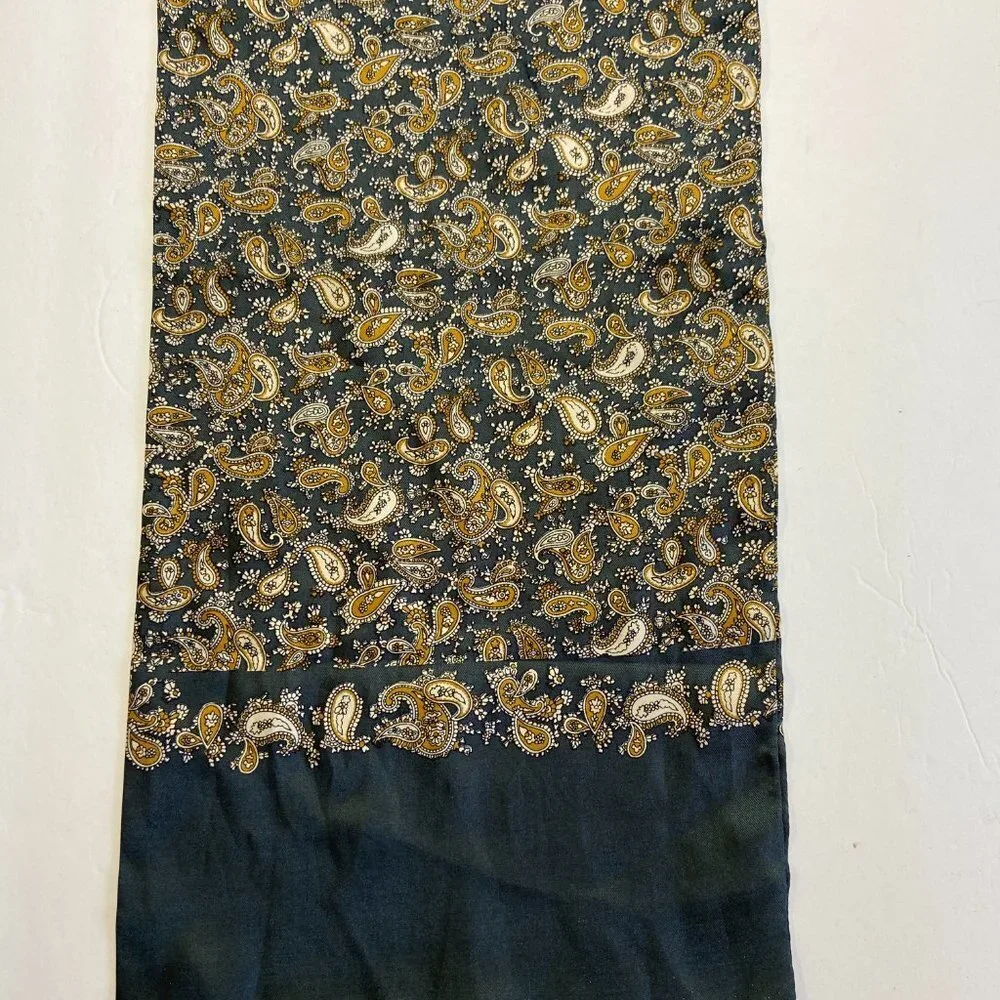 Vintage Double Scarf  Paisley Gray